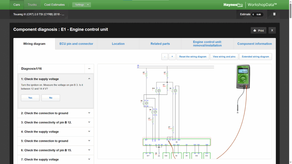 Component Diagnosis - Wiring diagram-